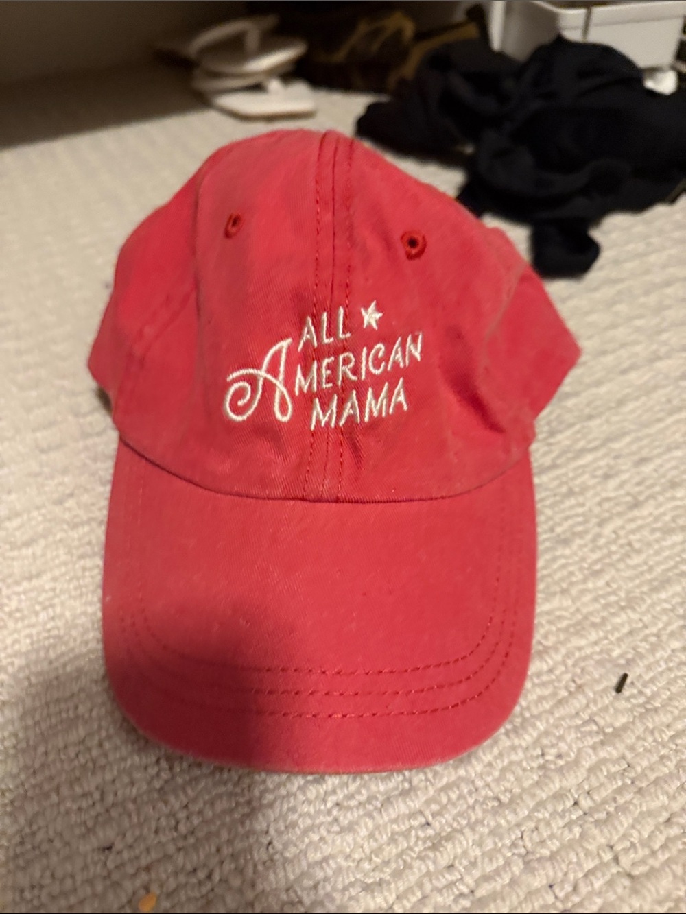 All American Mama Red Baseball Cap